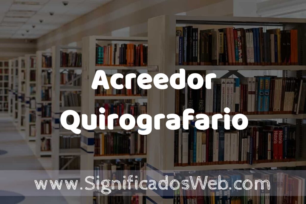 Concepto de Acreedor Quirografario ✔️ Significado y Definición