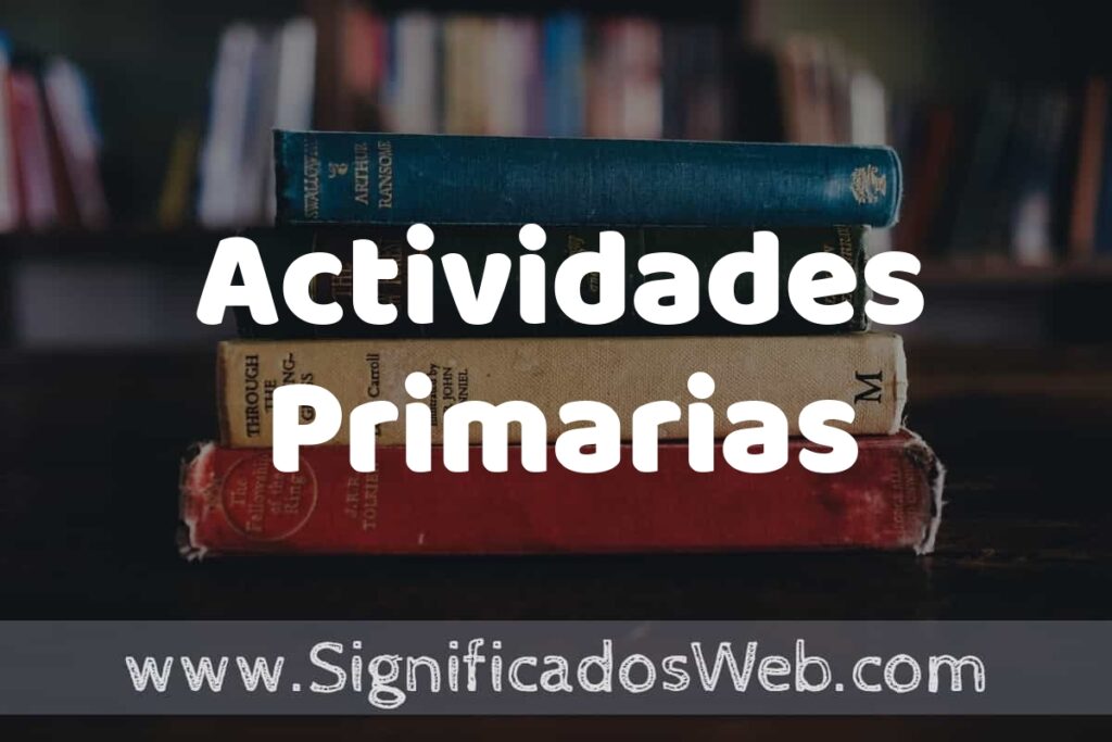 Concepto de Actividades Primarias ▶️¿Que es? Definición y Significado