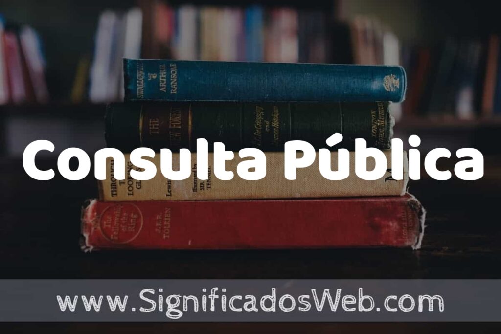 Concepto de Consulta Pública ▶️¿Que es? Definición y Significado