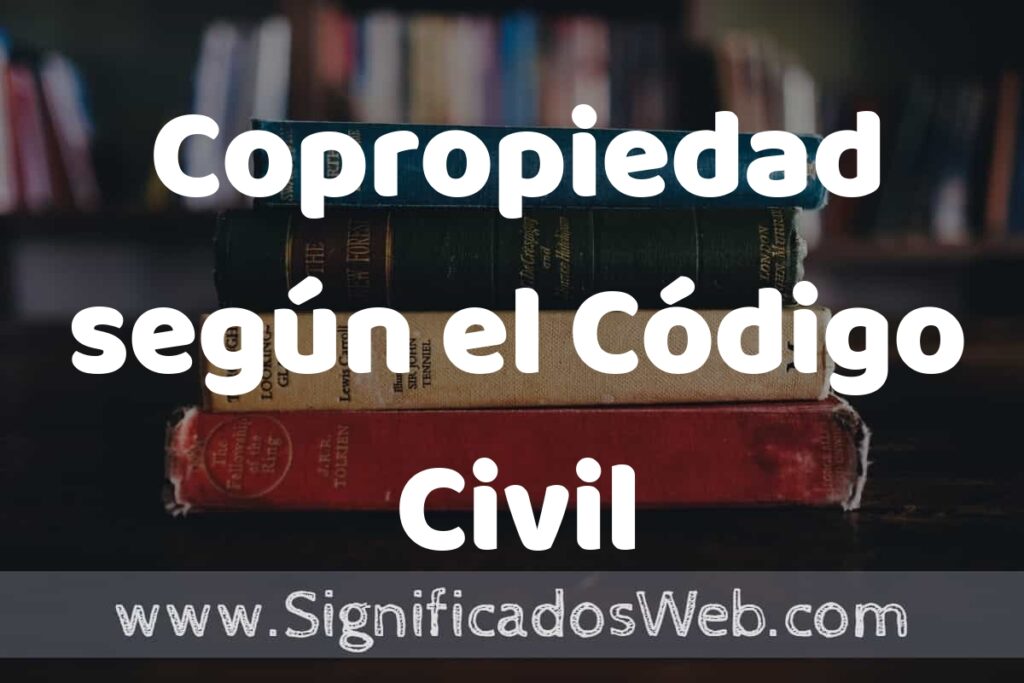 Concepto de Copropiedad según el Código Civil ▶️¿Que es? Definición y Significado