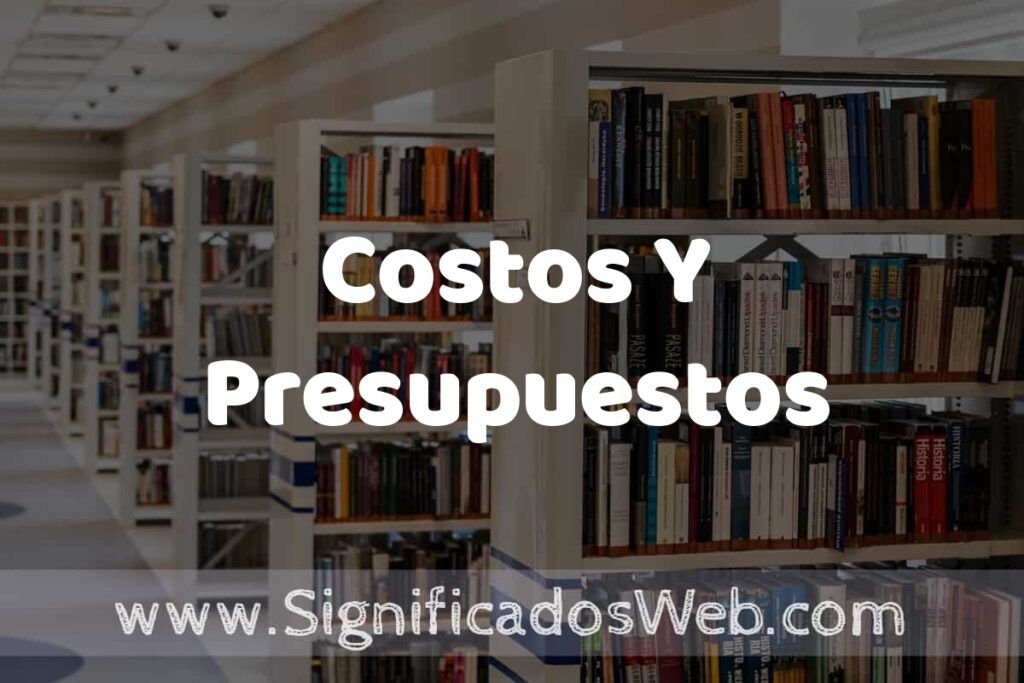 Concepto de Costos Y Presupuestos ✔️ Significado y Definición