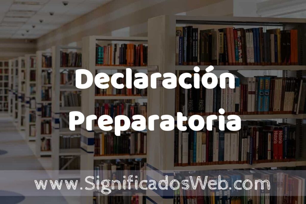 Concepto de Declaración Preparatoria ✔️ Significado y Definición