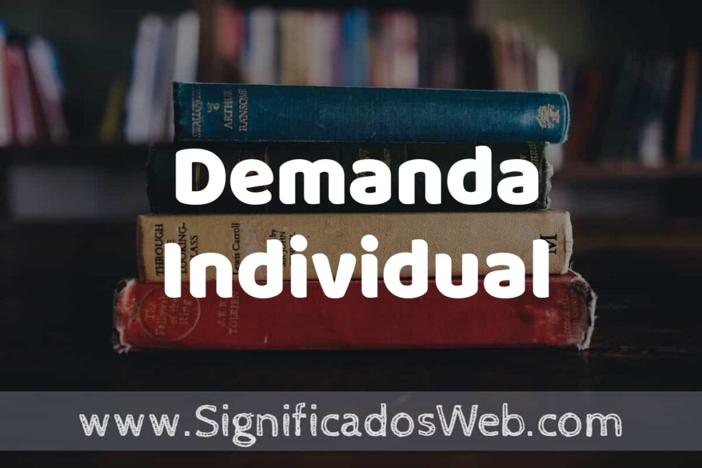 Concepto de Demanda Individual ▶️¿Que es? Definición y Significado
