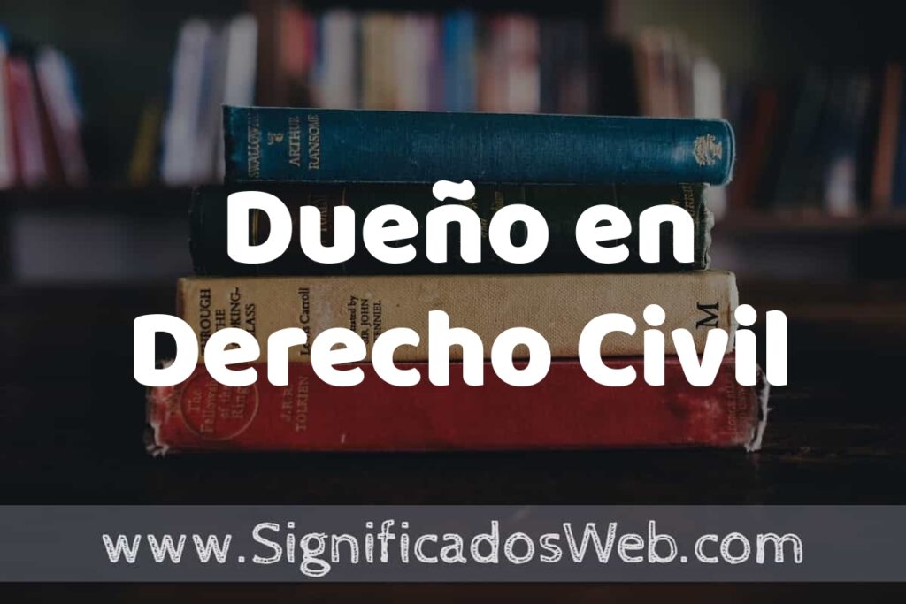 Concepto de Dueño en Derecho Civil ▶️¿Que es? Definición y Significado