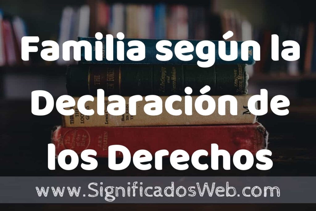 Concepto de Familia según la Declaración de los Derechos Humanos ▶️¿Que es? Definición y Significado