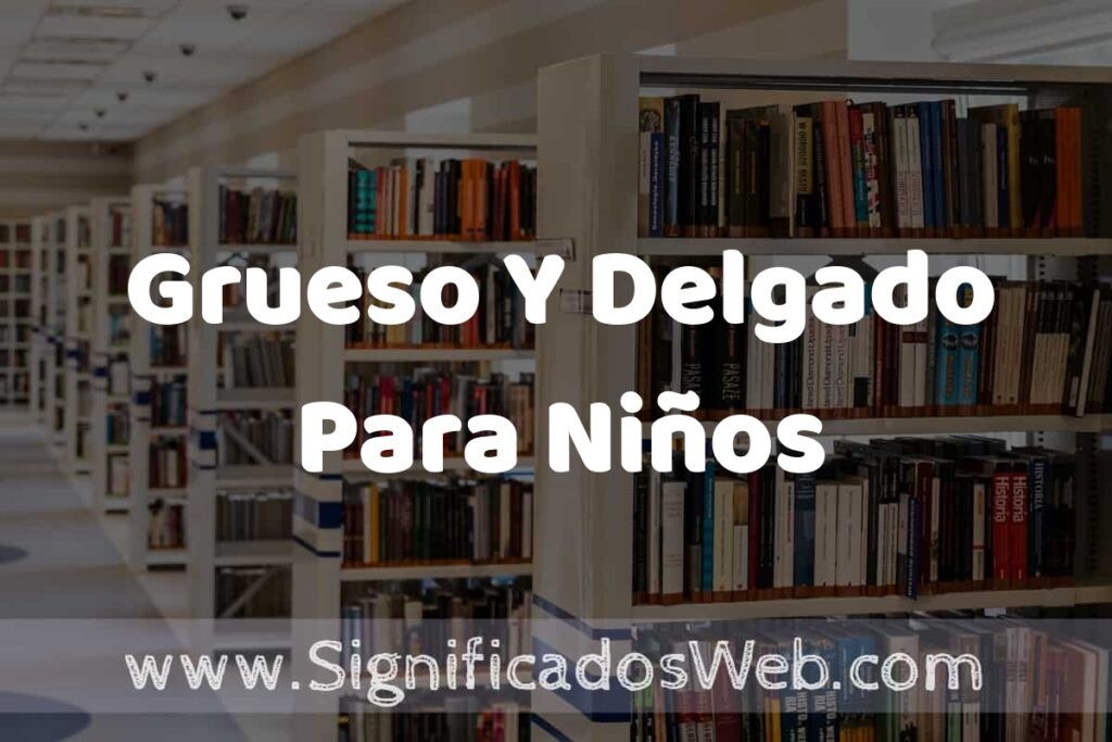 Concepto de Grueso Y Delgado Para Niños ✔️ Significado y Definición