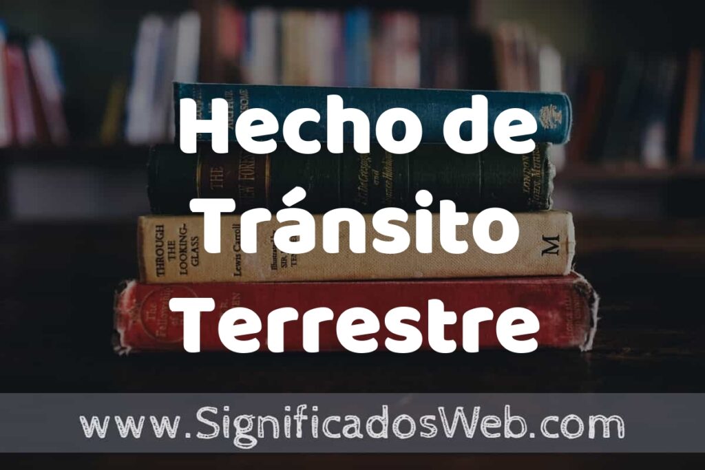 Concepto de Hecho de Tránsito Terrestre ▶️¿Que es? Definición y Significado