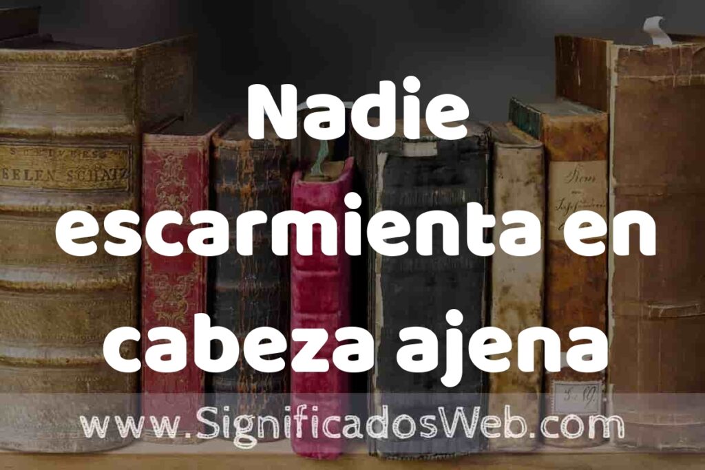 Definición de Nadie escarmienta en cabeza ajena: Que es, 5 Ejemplos, Tipos y Para que Sirve + Sinónimo y Significado