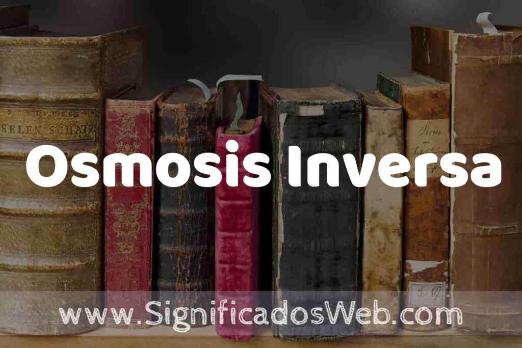 Definición de Osmosis Inversa: Que es, 5 Ejemplos, Tipos y Para que Sirve + Sinónimo y Significado