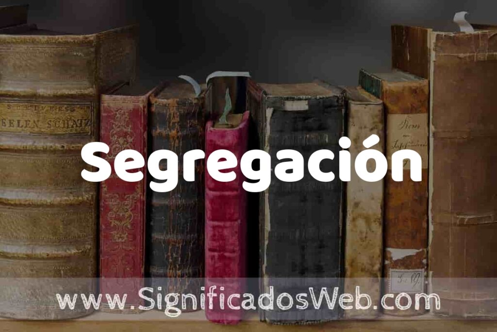 Definición de Segregación: Que es, 5 Ejemplos, Tipos y Para que Sirve + Sinónimo y Significado