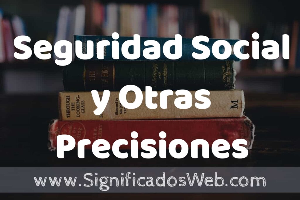 Concepto de Seguridad Social y Otras Precisiones Terminológicas ▶️¿Que es? Definición y Significado
