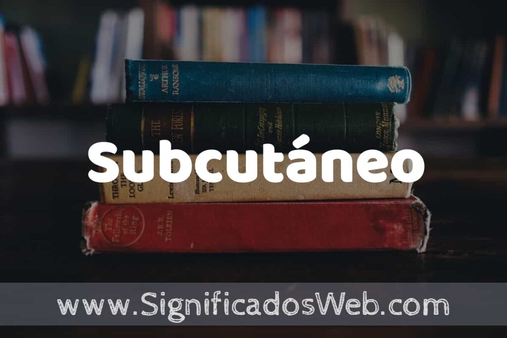 Concepto de Subcutáneo ▶️¿Que es? Definición y Significado