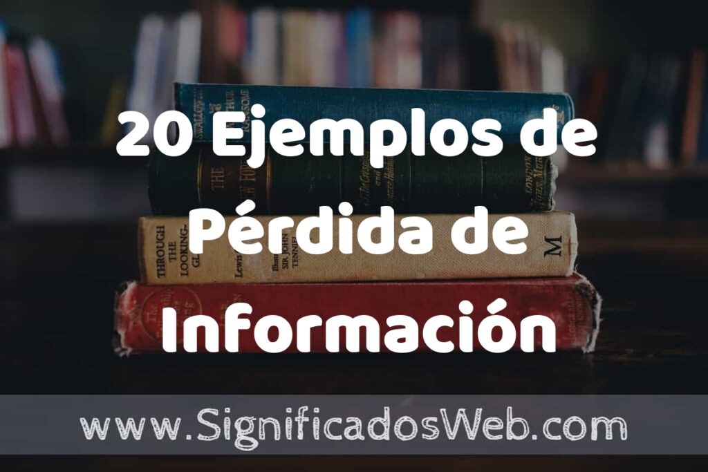 20 Ejemplos de Pérdida de Información ▶️ Tipos, Definición y Análisis