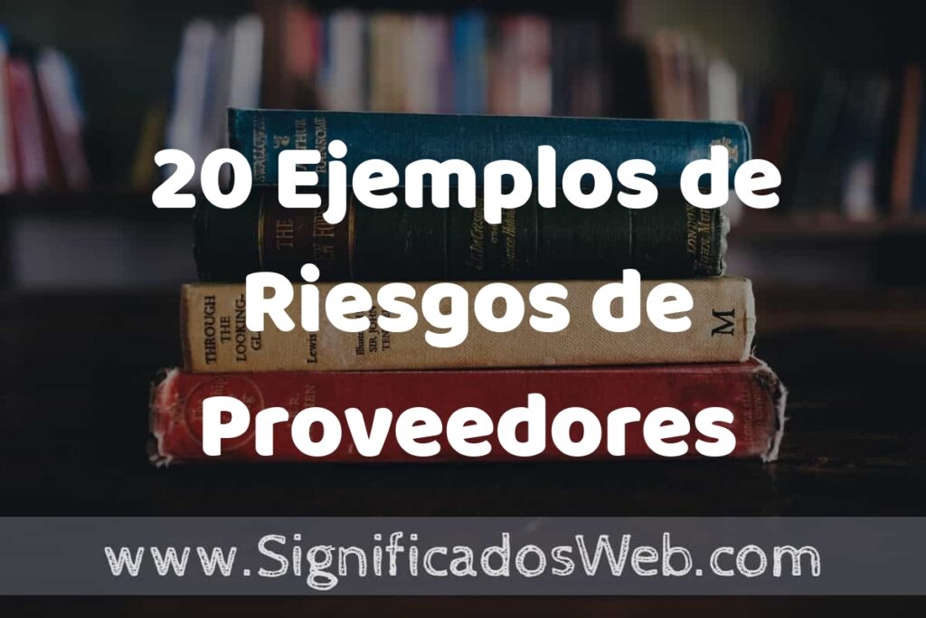 20 Ejemplos de Riesgos de Proveedores ▶️ Tipos, Definición y Análisis