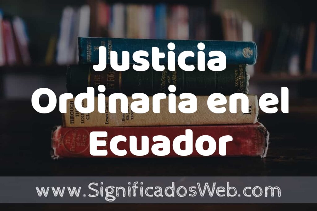 Concepto de Justicia Ordinaria en el Ecuador ▶️¿Que es? Definición, Significado y EJEMPLOS